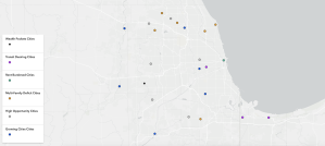 The National League of Cities' classification of urban areas in Chicagoland